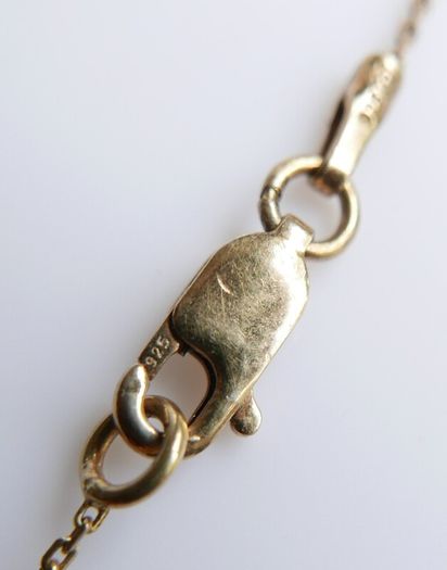 Gold over 925 Sterling Silver Bird Pendant Necklace 18" MIDAS ALTRO BIRD PENDANT NECKLACE 1,9g
