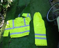 hi visability jacket and trousers