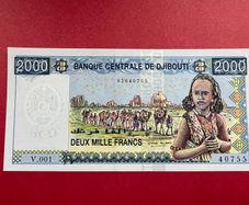 Djibouti  2,000 Francs  2008. Pick 43.   ( Uncirculated )