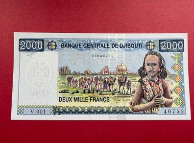 Djibouti  2,000 Francs  2008. Pick 43.   ( Uncirculated )