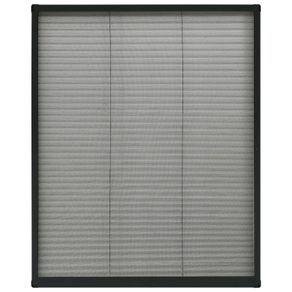 Plisse Insect Screen for Windows Aluminium Anthracite 80x100 cm