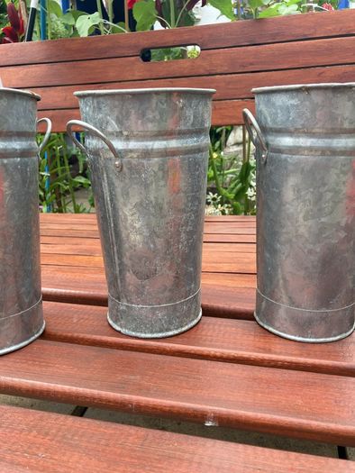 Galvanised planters
