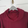 nike icon funnel neck hoodie size xs burgundy in excellent condition Image 5