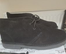 Roamers Black Suede Desert Boots UK 12