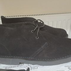 Roamers Black Suede Desert Boots UK 12