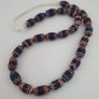 Antique Venetian Style Blue Trade Glass Beads Necklace Strands Image 2