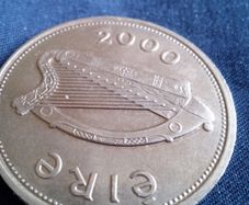 Millennium One Pound Irish Coin.