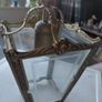 Vintage French brass single ceiling lantern light Image 8