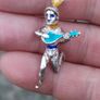 19th Century Italian Silver Jester Pendant Set Image 5