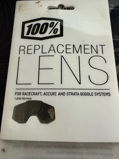100% goggles lens