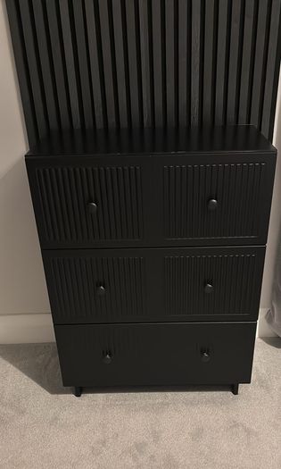 black drawers