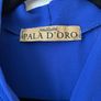 Pala DOro Pleated Royal Blue Blouse with Neck Tie.   Size L Image 4