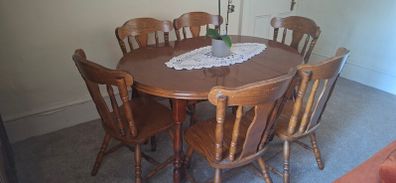 Large table and 6 maching chairs