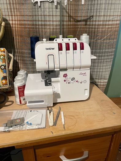 Complete sewing studio/at home business- machines, workstation fabrics and accessories