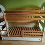 Bunk Bed 190x80cm (Pine / White) with Mattresses (+ White Sliding Doors) Image 2