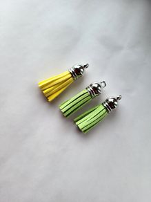 Faux leather tassel for making jewelry and other crafts 3pcs NEW
