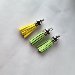 Faux leather tassel for making jewelry and other crafts 3pcs NEW