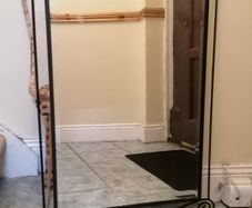 Beautiful black wrought iron mirror
