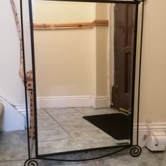 Beautiful black wrought iron mirror