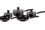 5 Piece, Essential, Pots and Pans Set, Non Stick, Aluminium, Black (FREE POSTAGE)