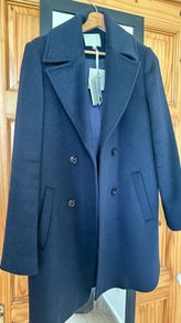 Moncrief navy wool coat UK 12 / M