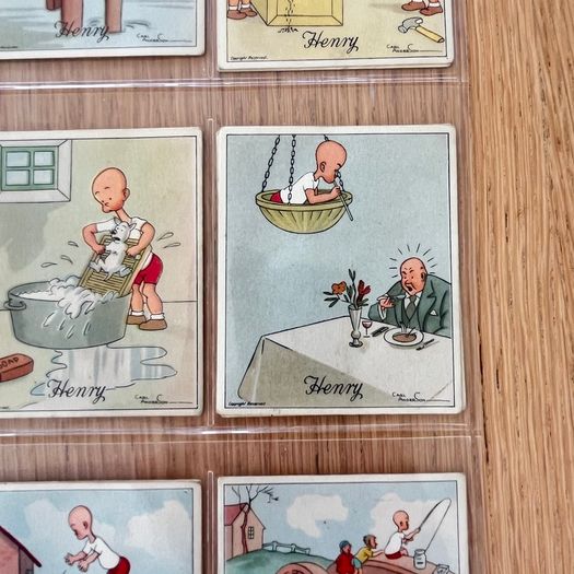 66 x 'Henry' Cigarette Cards Kensitas J. Wix & Sons 1935-37 V.Good - Excellent