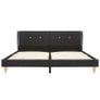 Bed Frame Dark Grey Burlap 150x200 cm Image 3