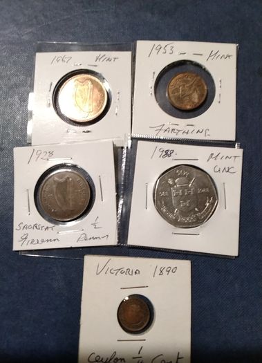 Five  Assorted Coins