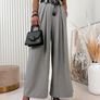 Gray wide leg trousers Image 3