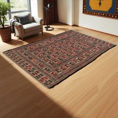 Authentic Wool Kilim Rug  Afghan Tribal Design