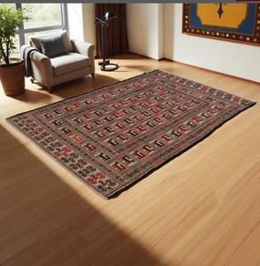 Authentic Wool Kilim Rug  Afghan Tribal Design