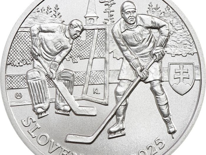 Slovakia 10 Euro Silver (.900) Shiny Coin 2025 - 100th anniversary of the first international sports tournament in the territory of the Slovak Republic the Ice Hockey European Championship