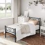 Single bed frame,  White or Black  bed frame, metal bed frame, Image 4