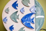 Hand crafted porcelain Fish Plaque made in Cahersiveen