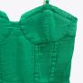 Zara Green chain strap mini dress Size L BNWT Image 7
