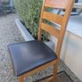 Selling as Set of 4 Solid Oak Dining Chairs Image 3