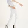 Zara studded white&black leather biker ankle boots UK7/41embellished pearls chains Image 4