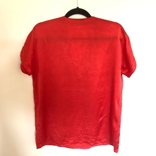 COS silk short sleeve blouse UK10