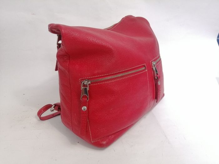 Beautiful Red Leather Backpack