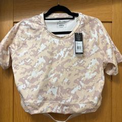 adidas Techfit Camo Print Crop Training T-Shirt Women size cxl