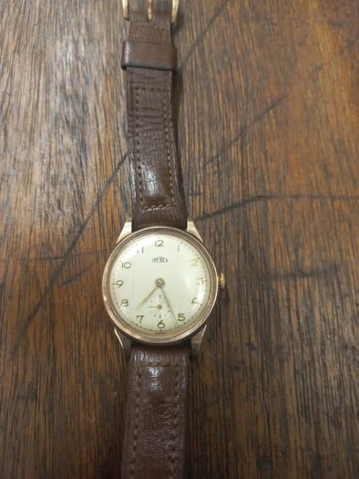 Antique Mens watch 18 caret Gold Trebex working perfectly very nice Watch