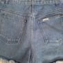 New vintage denim shorts with fringe Image 4