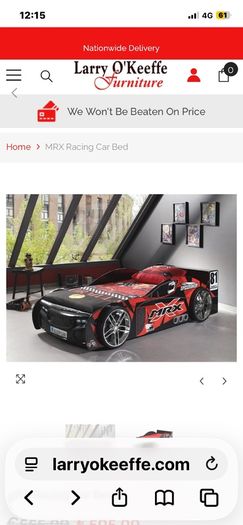 Mrx Racing Car Bed - Open To Offers