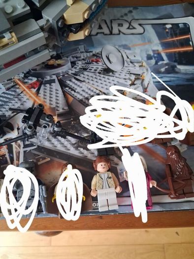 Lego star wars 4504 Millennium Falcon Original Trilogy Edition box +75414 force burn speeder