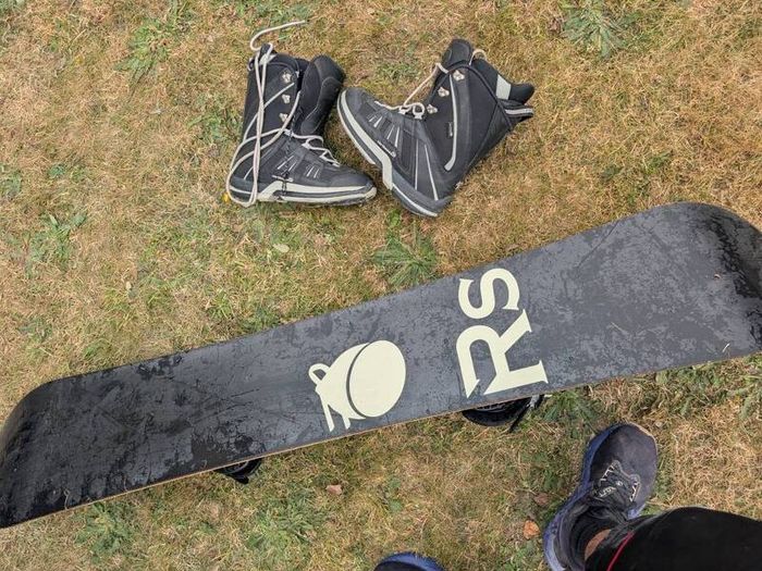 snowboard and boot bundle