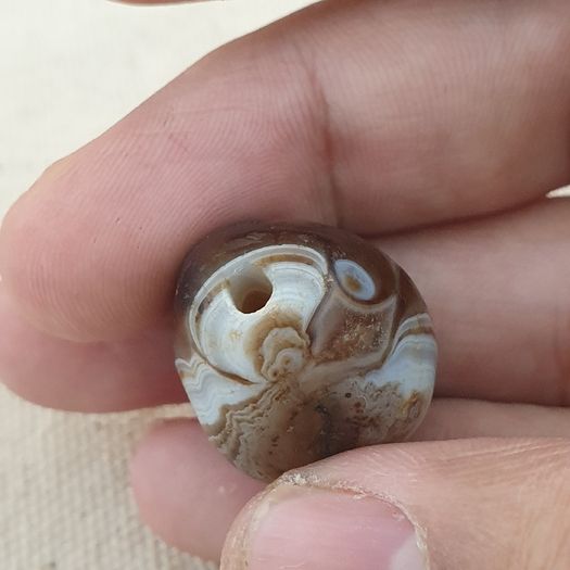 Natural Suliemani Eye Vintage Agate Bead Amulet