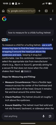 Hurling Helmet Size Medium