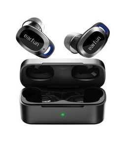 EarFun Wireless Earbuds, Free Pro, Active Noise Cancelling, Bluetooth 5.2 Earbuds with 4 Mics, Stereo Sound, Deep Bass in-Ear Headphones, Ambient Mode Earbuds, Wireless Charge, 32H