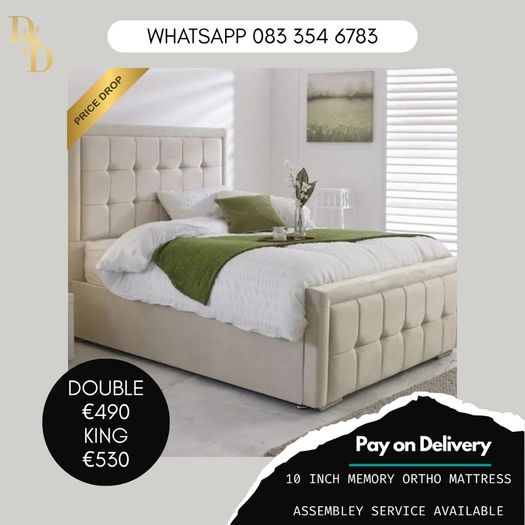 Double Bed Frame and Mattress