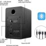 NEW SALE | Active Bluetooth 5.0 Bookshelf Speakers - 60W Carbon Fiber Speaker Unit - Built-in 24bit DAC - Dynamic 3D Surround Sound - 2.0 Computer PC Monitor Gaming Speakers (Pair, Black) Image 3